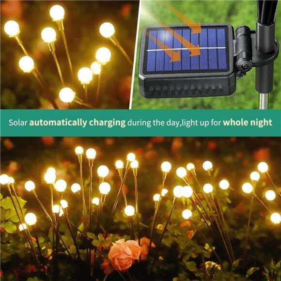 Solar Lights Outdoor Waterproof, 10 Packs 80LED, Solar Garden, Patio, Garden - Picture 3 of 7